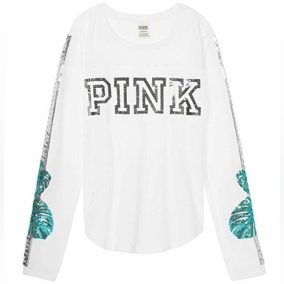 PINK Victoria's Secret Tops - Victoria's Secret Pink football tee shirt